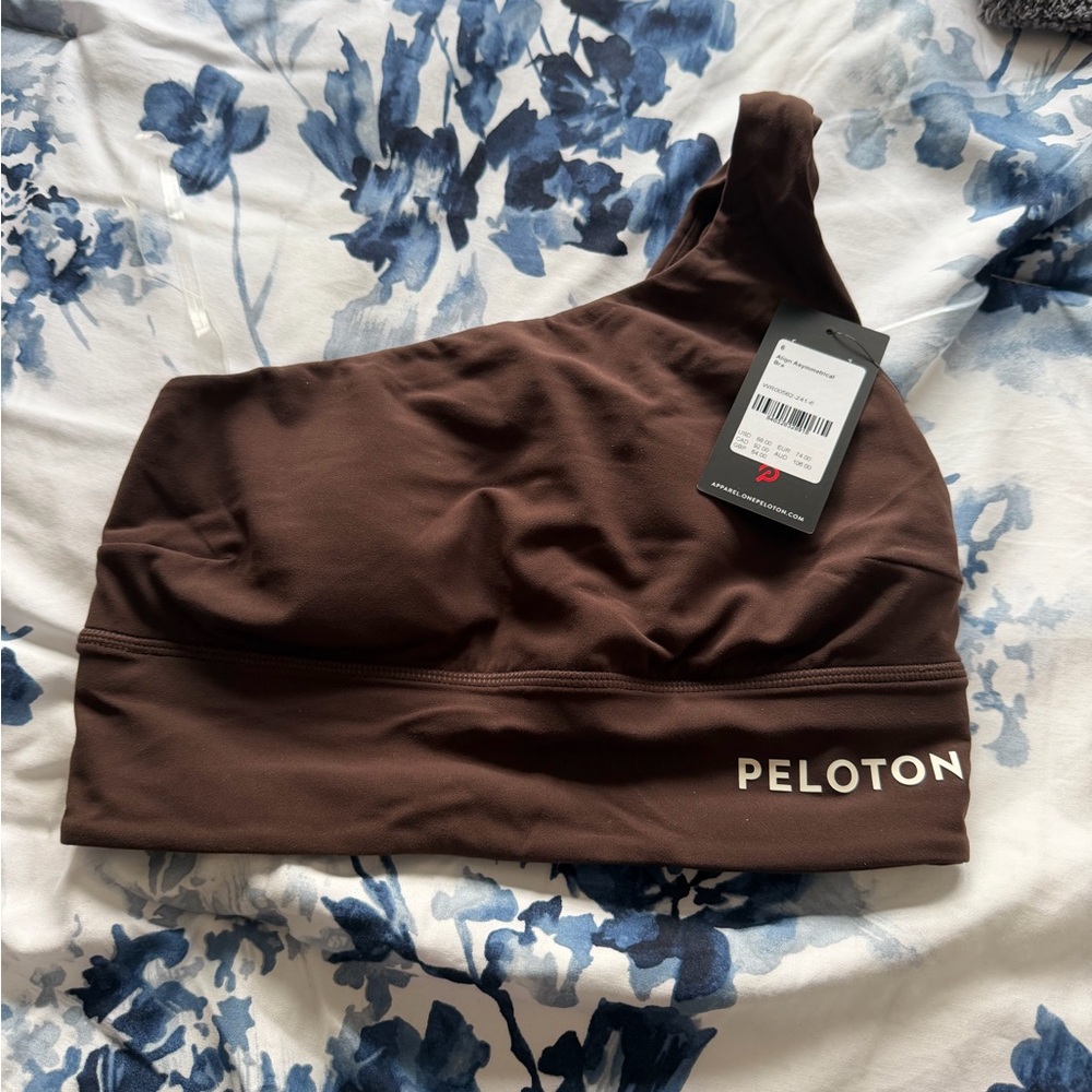 Peloton x Lululemon Align Brown One-Shoulder Sports Bra Size 6